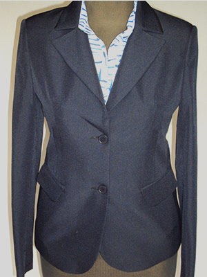 Blazer Satín azul marino