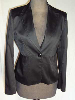 Blazer satín negro