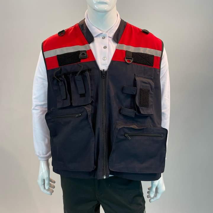 Chaqueta de seguridad bolsillos personalizados.